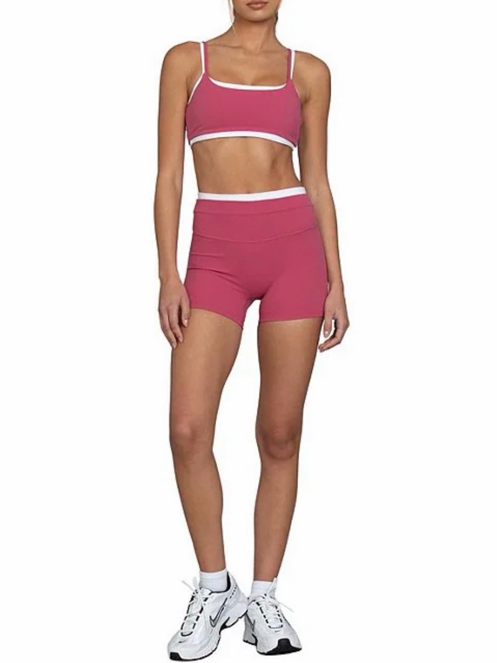Women's Layered Pink Sports Bra